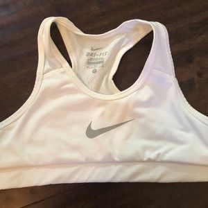 Girls White Nike Sports Bra Size M